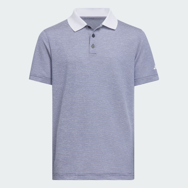 สีน้ำเงิน เสื้อโปโลแขนสั้น Ottoman Striped สำหรับเด็ก