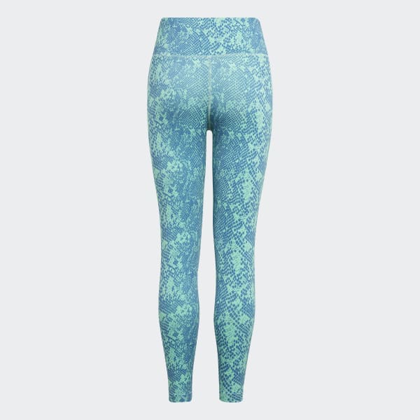 Vert Tight 7/8 taille haute à poche et imprimé animal AEROREADY Optime