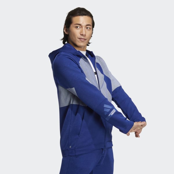 adidas Big Badge of Sport Full Zip Hoodie Blue adidas Vietnam