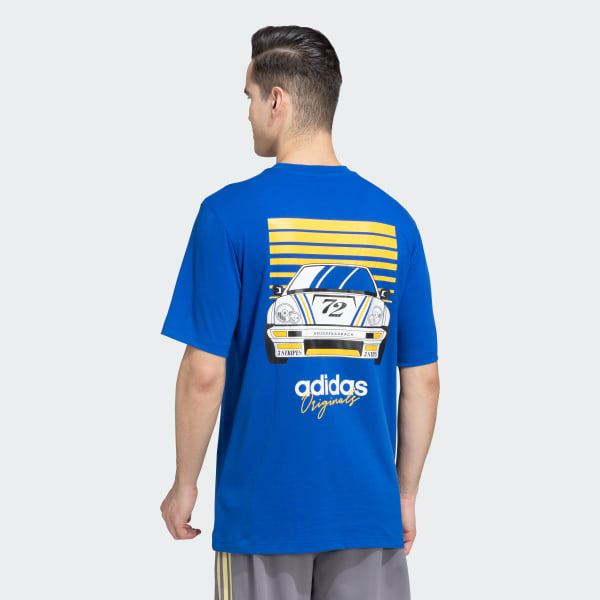 Blue adidas Originals Trefoil Car Tee