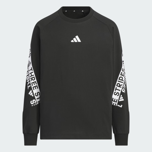 ブラック ワーディングパック ルーズフィット シングルジャージー 長袖Tシャツ キッズ