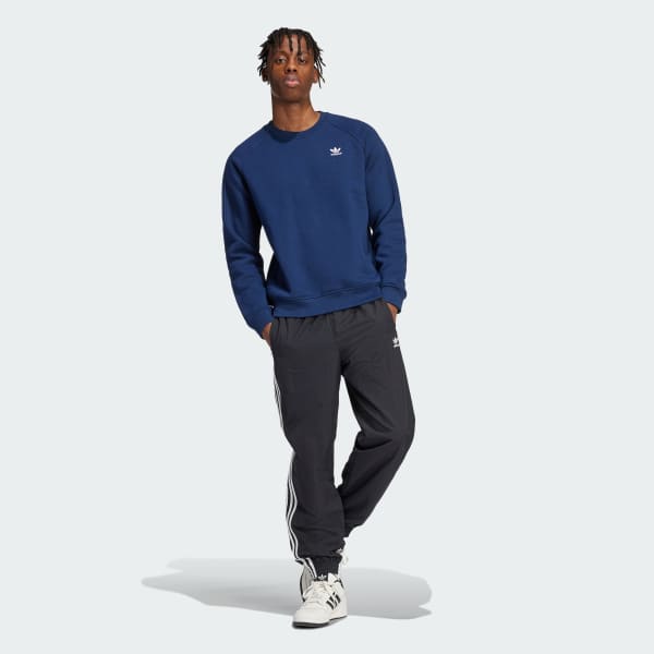 Blu Felpa Trefoil Essentials Crew