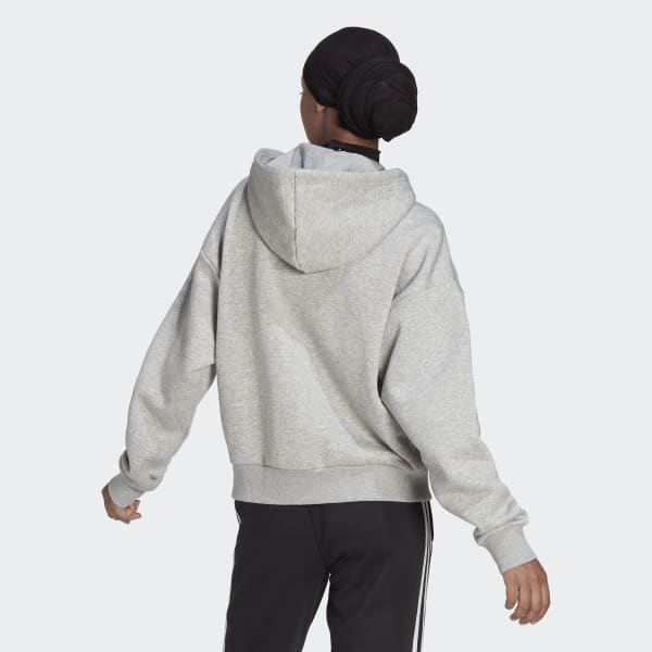 Grijs Essentials Pinstripe Block Fleece Loose Fit Ritshoodie HQ542