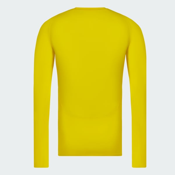 Amarillo Remera Techfit AEROREADY Manga Larga