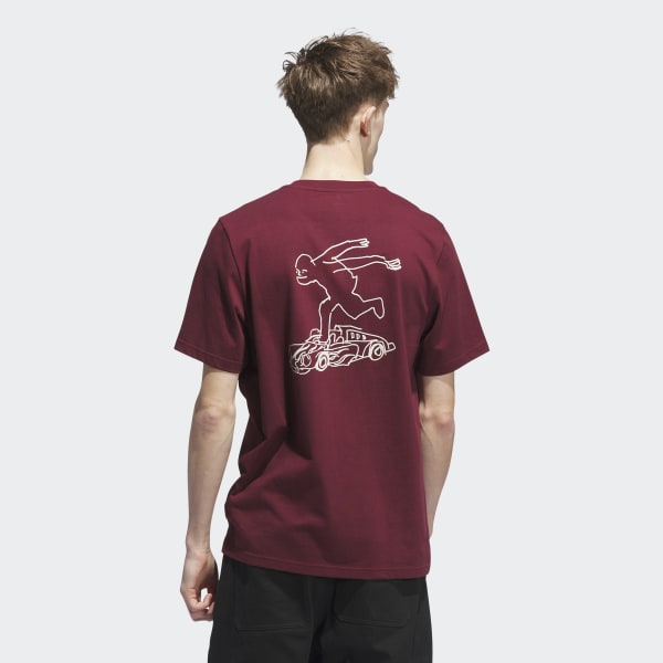 adidas Shmoofoil Gonz Speedy Tee - Burgundy | Free Shipping with