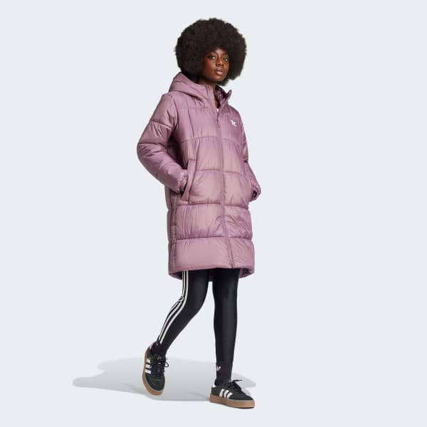 adidas Adicolor Long Puffer Jacket Purple adidas UK