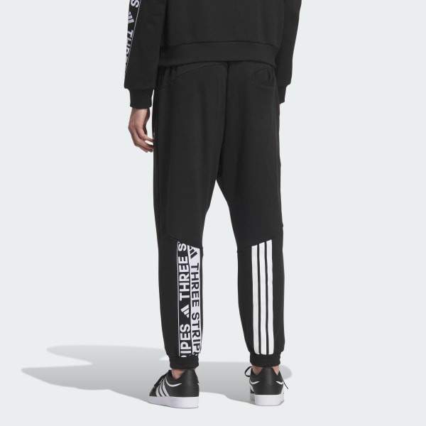 ブラック ワーディングパック ルーズフィット ヘビーフレンチテリー フルレングス カフヘムパンツ