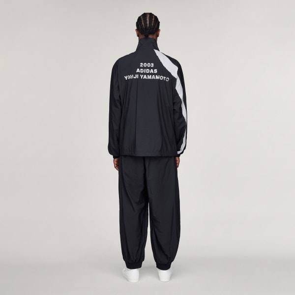 noir PANTALON Y-3 RAW EDGE 3 STRIPES NYLON SHELL