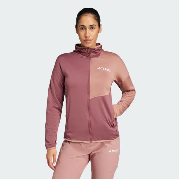 Bordeaux Terrex Xperior Climawarm Light Fleece Capuchonjack