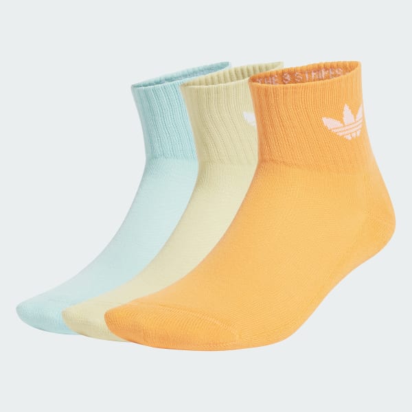 Gold Mid Crew Socks 3 Pairs