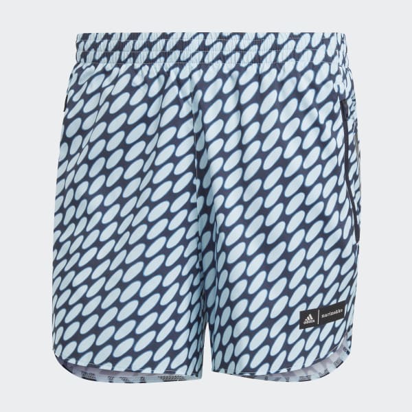 Blau adidas x Marimekko Run Icons 3-Streifen Shorts