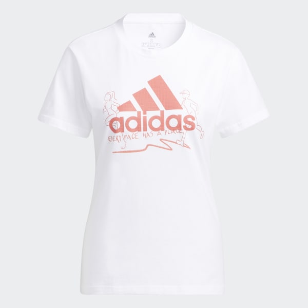 Blanco Camiseta Running Graphic