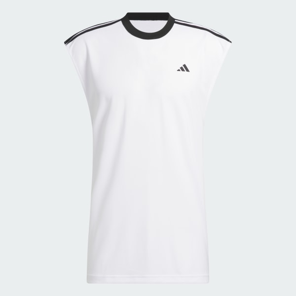 ホワイト バスケットボール オールワールド ノースリーブTシャツ