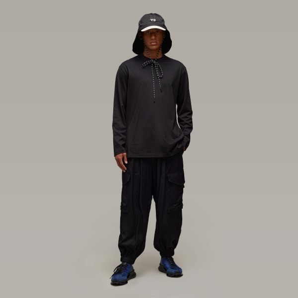 Black Y-3 Graphic Long Sleeve Tee