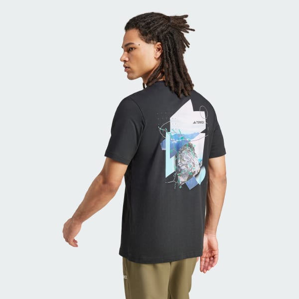 adidas Terrex Back Graphic T Shirt Black adidas UK