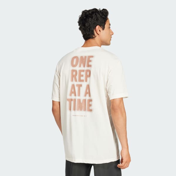 Blanco Polo de Entrenamiento Climacool One Rep at a Time Estampado