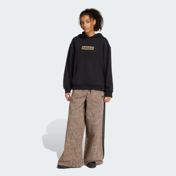 Negro Sudadera con Gorro AOP