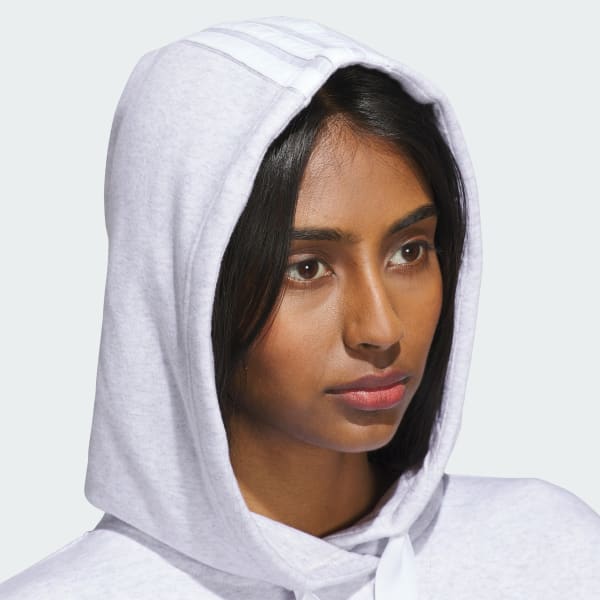 adidas WOMENS FLEECE 3STRIPE HOODIE - Grey | Free Shipping with