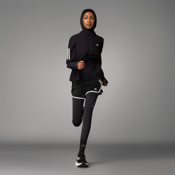 adidas Own the Run | Sweatshirt - Running US | Black Zip Running Women\'s adidas 1/2