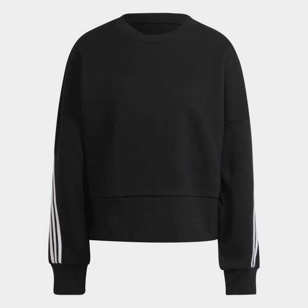 Siyah adidas Sportswear Future Icons 3-Stripes Sweatshirt LOR06