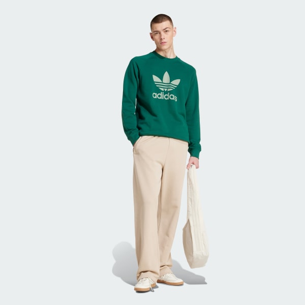 Verde Moletom Adicolor Classics Trefoil Crewneck