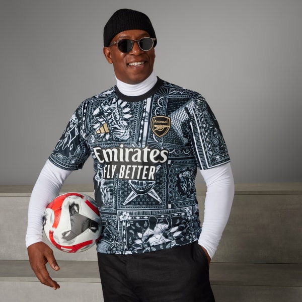 Negro Jersey Prepartido Arsenal Ian Wright