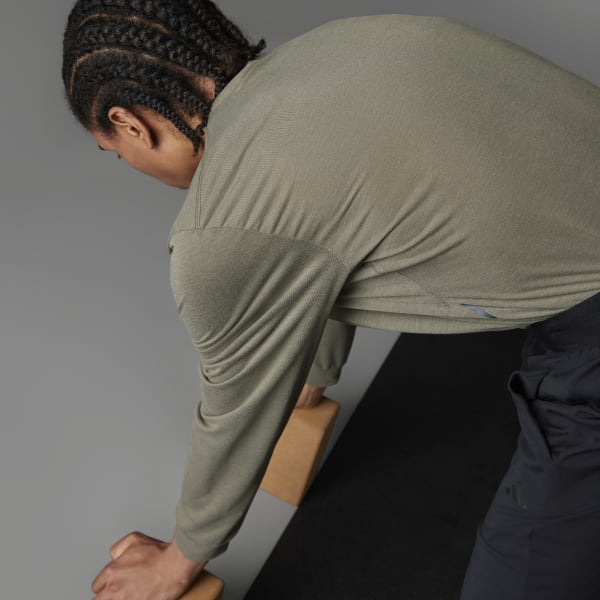 Brown Authentic Balance Yoga Long Sleeve Tee DRN50