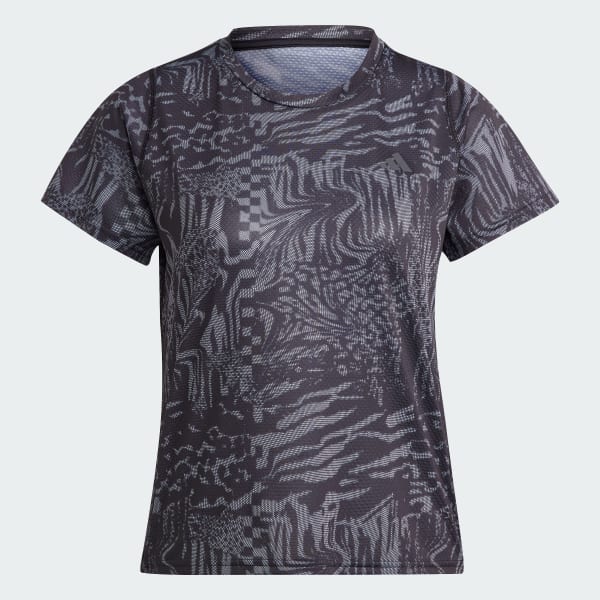 adidas Playera de Running Run Icons 3 Franjas Logo Estampada Negro adidas Mexico