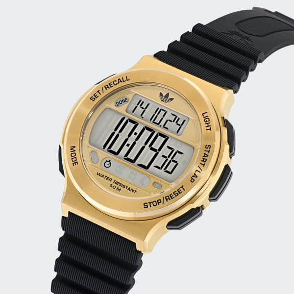 Goud EXPRESSION THREE DIGITAL PS Horloge