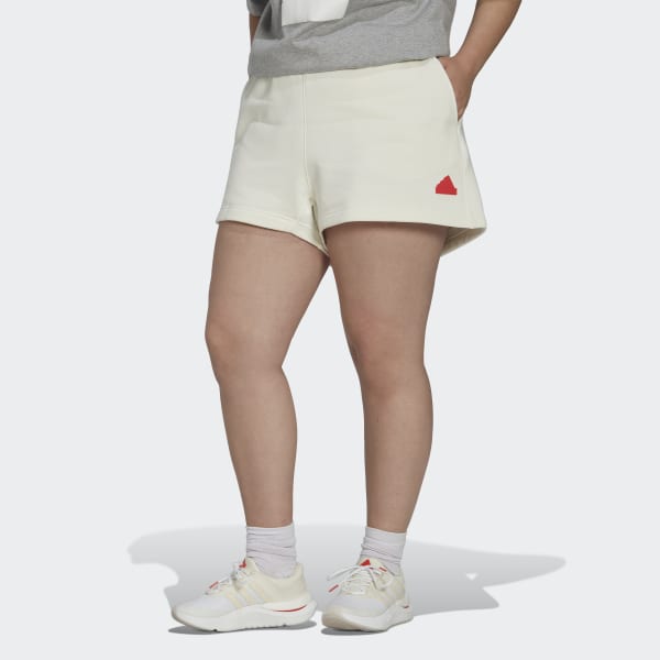 Branco Calções (Plus Size) GR681