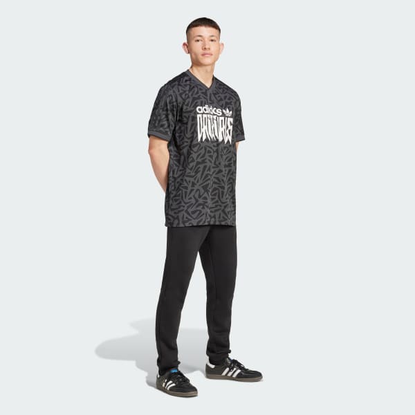 Grey Allover Print Jersey