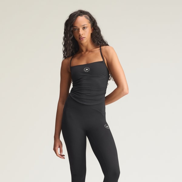 Zwart adidas by Stella McCartney Studio Spaghetti Croptop