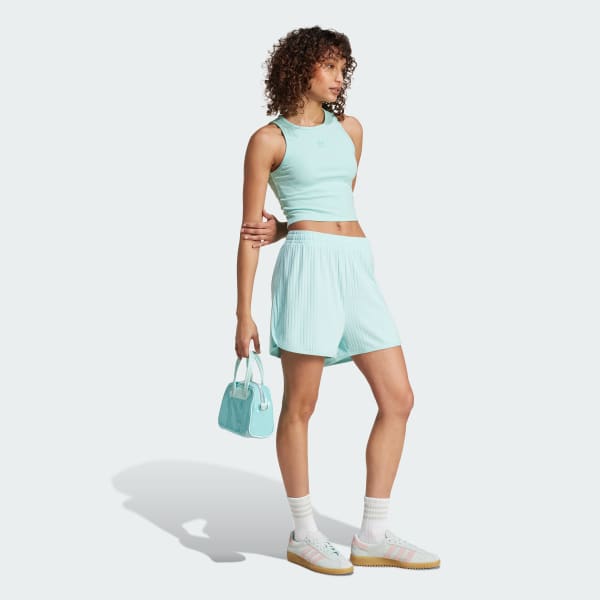 Turquoise Essentials Ribbed Tank Top
