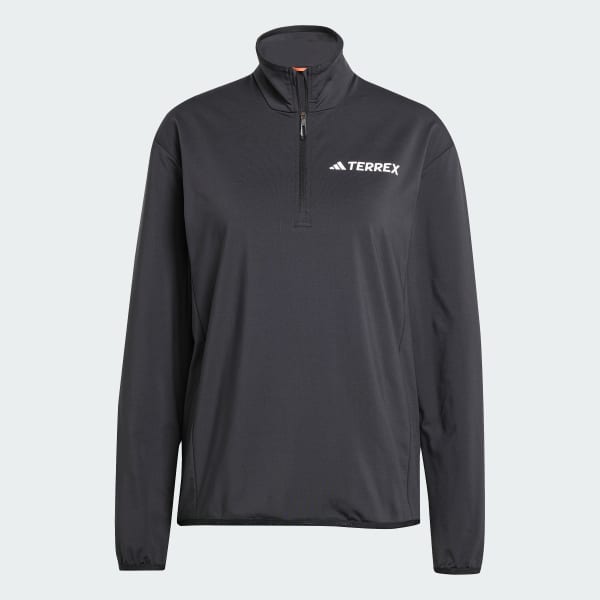 adidas Terrex Multi CLIMAWARM Half-Zip Tech Fleece Jacket - Black