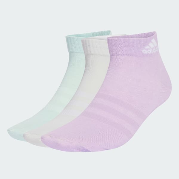 Purple Thin and Light Ankle Socks 3 Pairs
