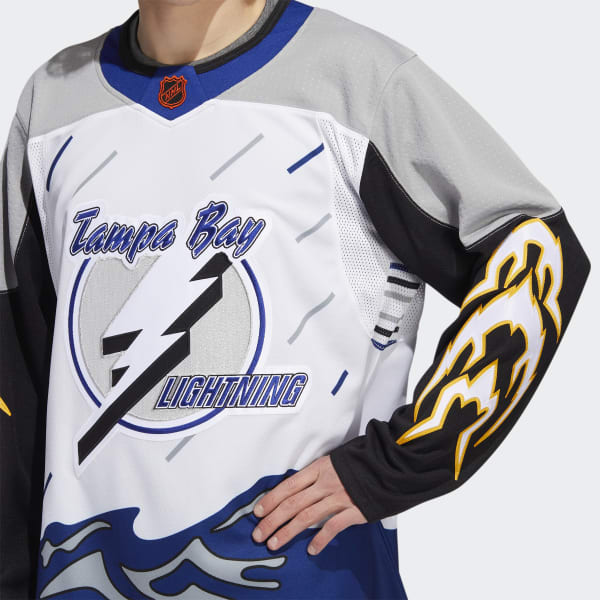 adidas Lightning Authentic Reverse Retro Wordmark Jersey - White, Men's  Hockey