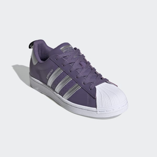 purple adidas superstar shoes