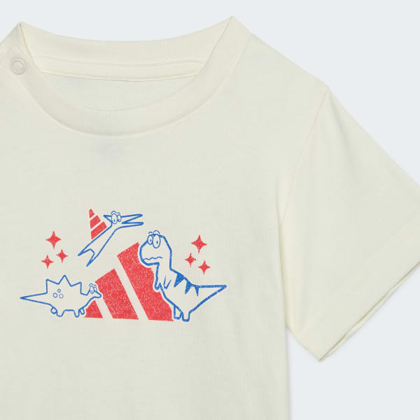 White Adiraptor Graphic Tee Kids