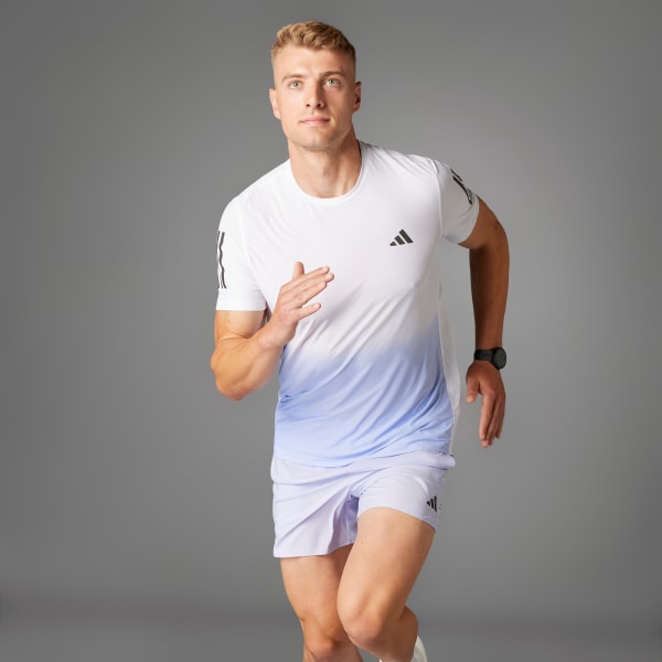 Blanco Polo Own the Run CLIMACOOL Colorblock