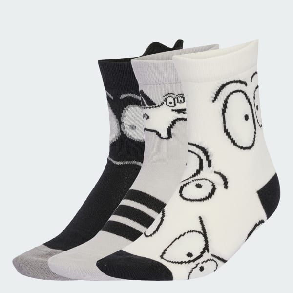 White Adiraptor Socks 3 Pairs Kids