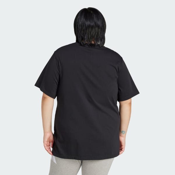 Μαύρο Essentials Big Logo Cotton Tee (Plus Size)