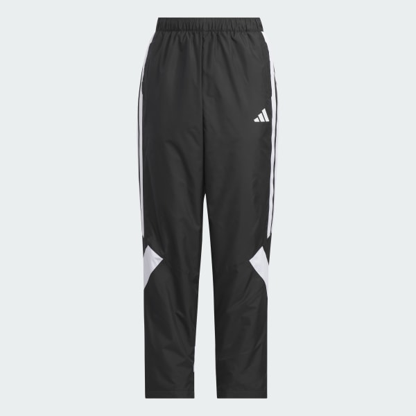 ブラック マストハブ カラーブロック 起毛 トリコット ウーブン 9/10丈 トラックパンツ キッズ