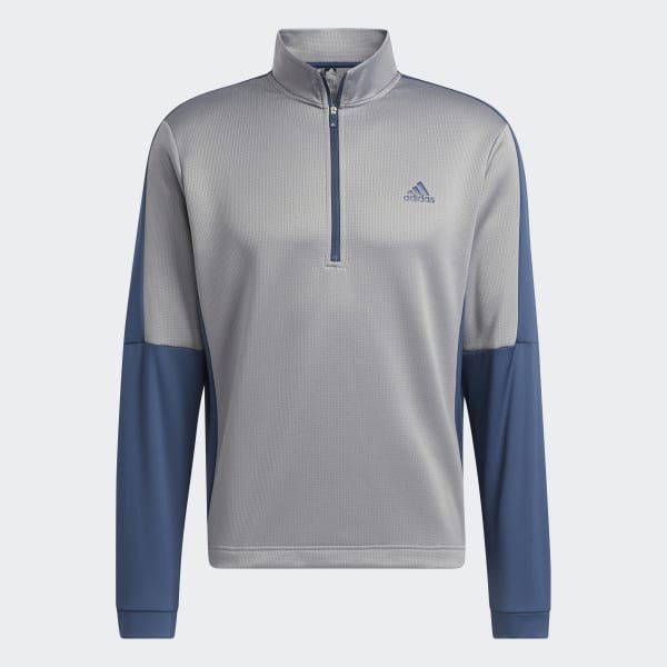 Grey Colorblock Quarter-Zip Sweatshirt KO559