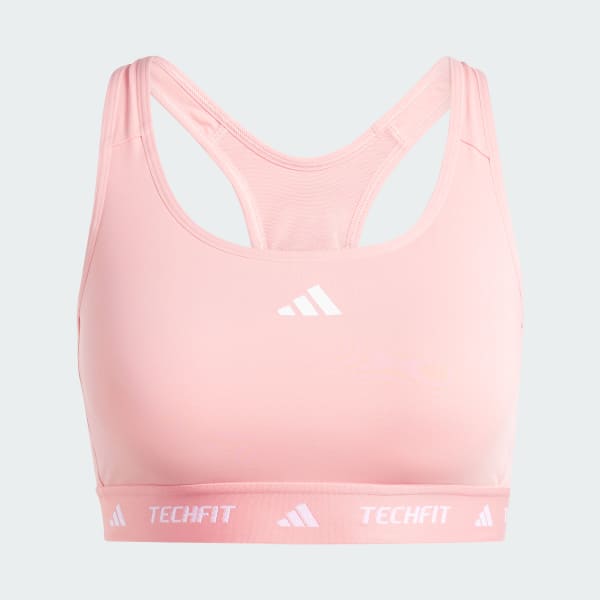 Pink TECHFIT Medium-Support Bra