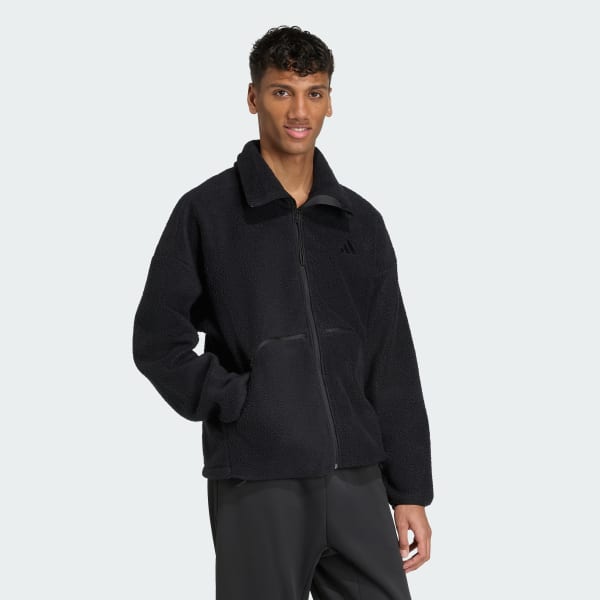 Μαύρο City Tech High Pile Fleece Full-Zip Μπουφάν