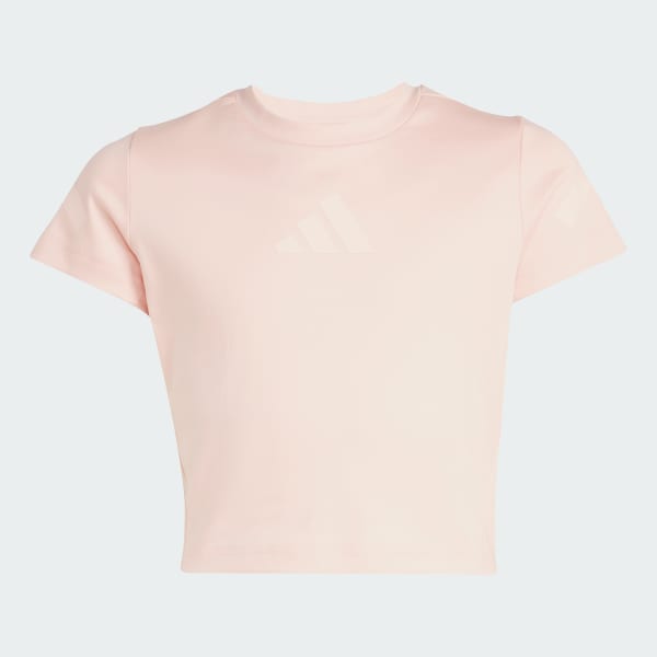 Pembe adidas Z.N.E. Fitted Kids Crop Tişört