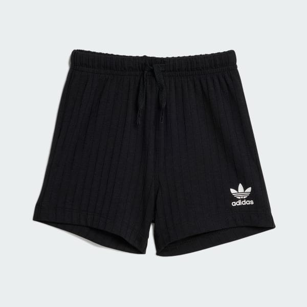 Schwarz REGULAR WIDE RIB SET MIT SHORTS UND T-SHIRT