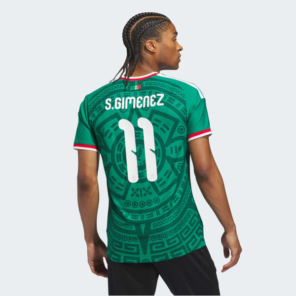 adidas Mexico 26 Home Gimenez Authentic Jersey - Green | Free