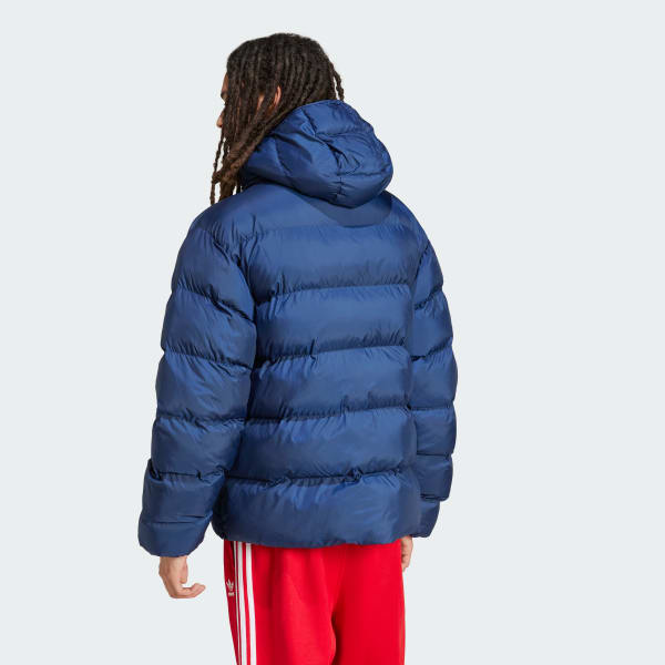 Blauw Tonal Puffer Capuchonjack