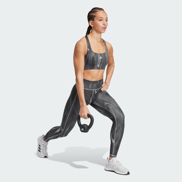 Grey Optime Full-Length Print Leggings